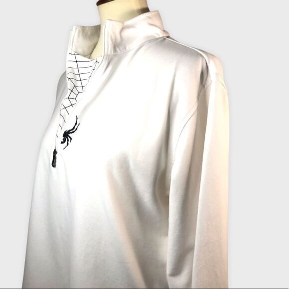 Spyder 1/4 Zip Men’s Pullover White Size Medium - Picture 3 of 16